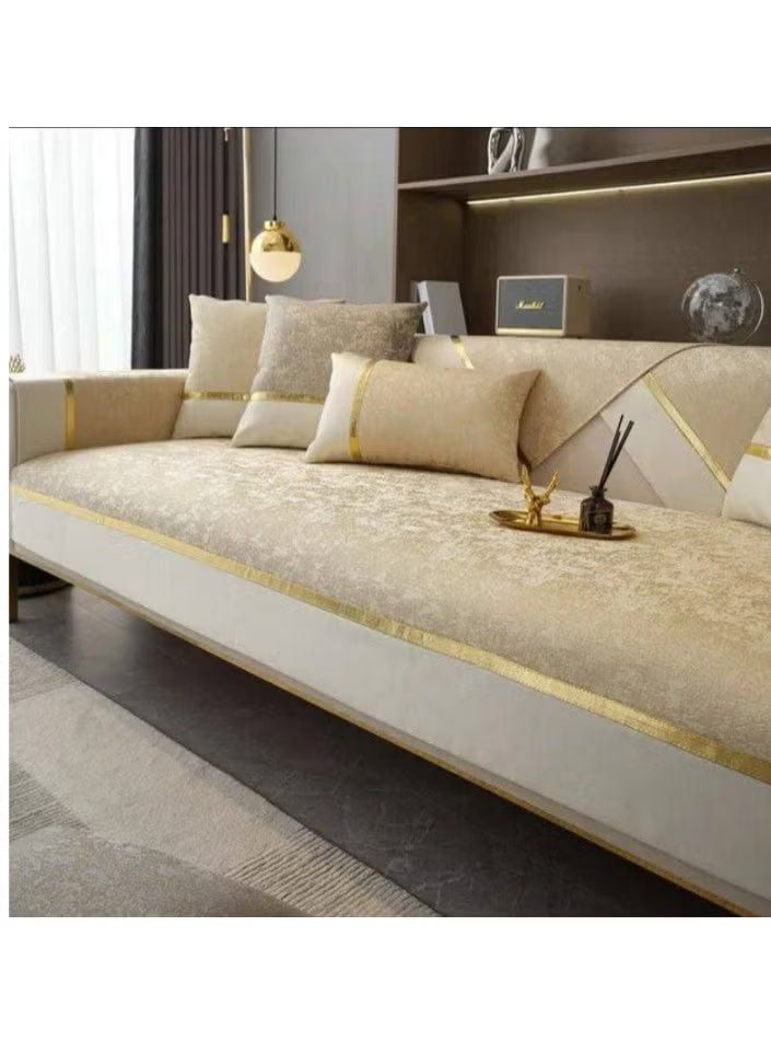 leather corner linen set sofa cover - Image 1